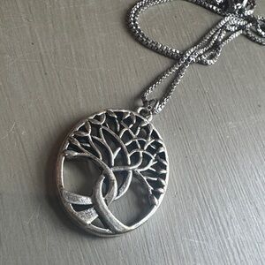 Silver Tree of Life Pendant Necklace - Women's Jewelry